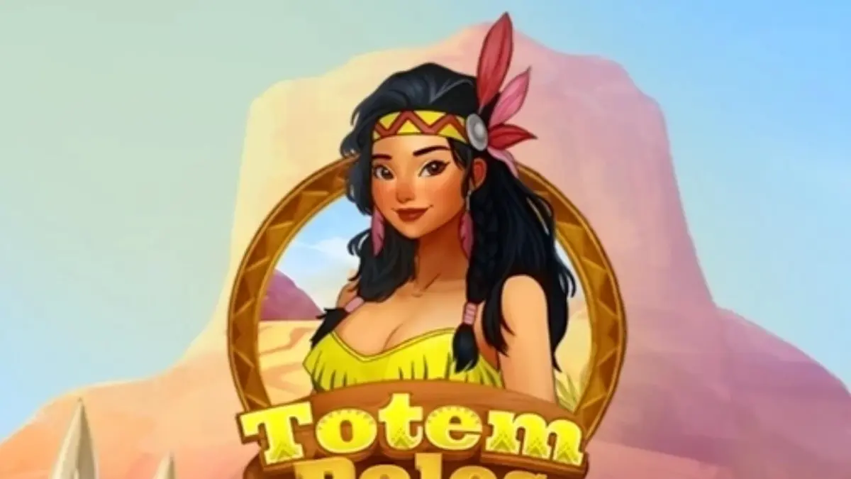 Totem Poles slot machine interface com símbolos de animais e totens